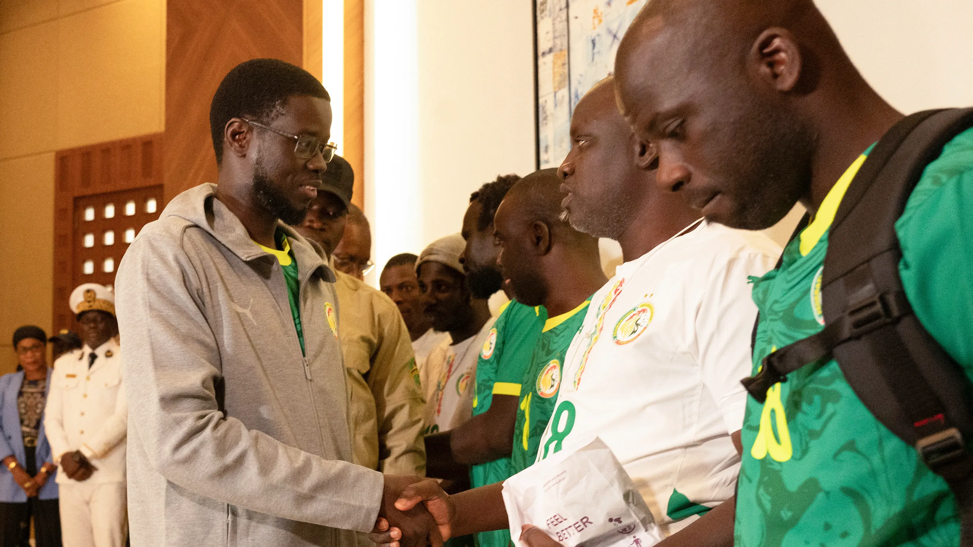 Senegalese President Welcomes Fans Returning from Morocco