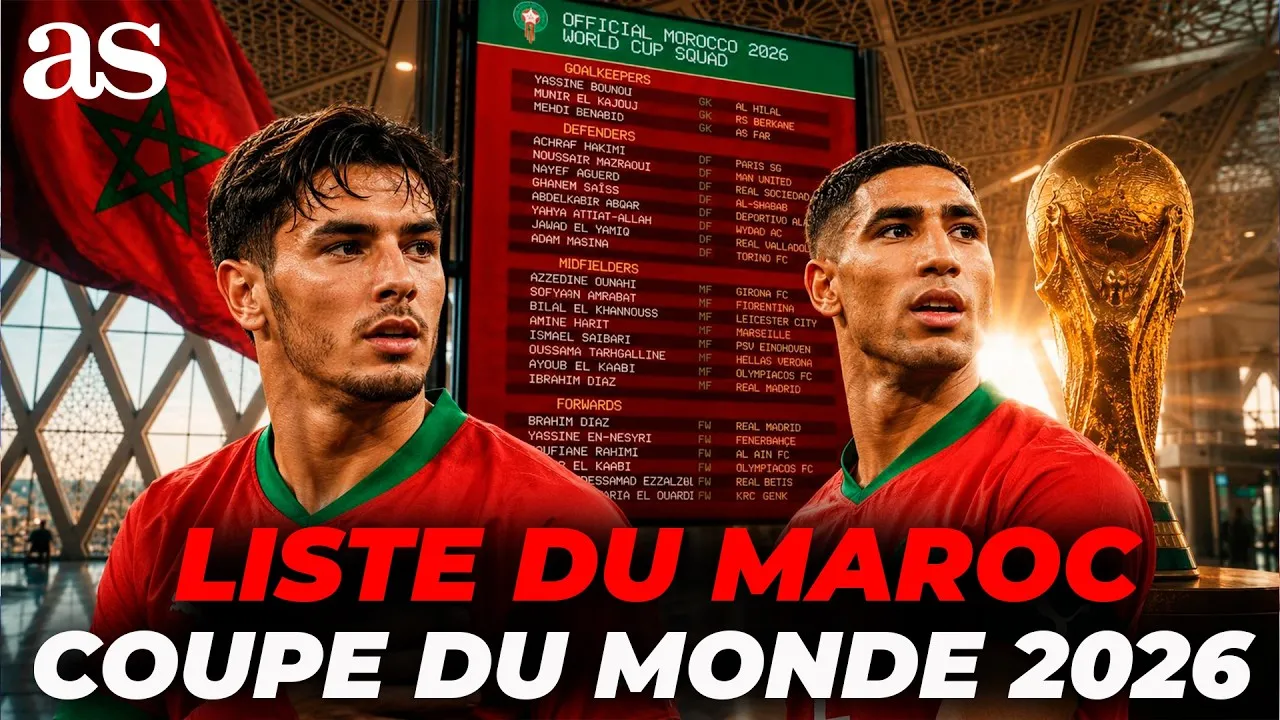 Morocco's Official Squad for the 2026 World Cup: Hakimi and Brahim Díaz Lead the Charge