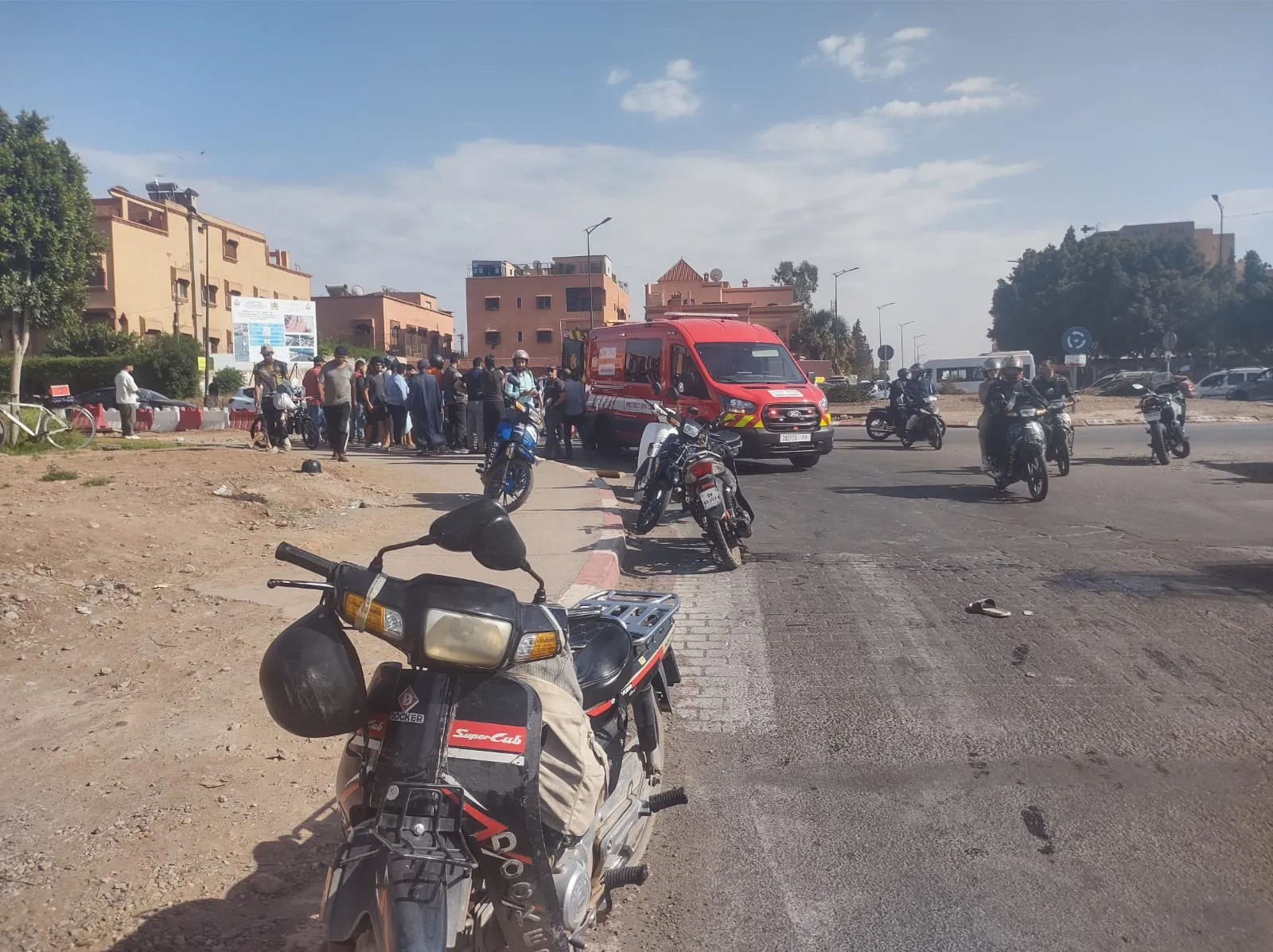 Serious Motorcycle Accident in Marrakech Leaves Three Young Men Injured