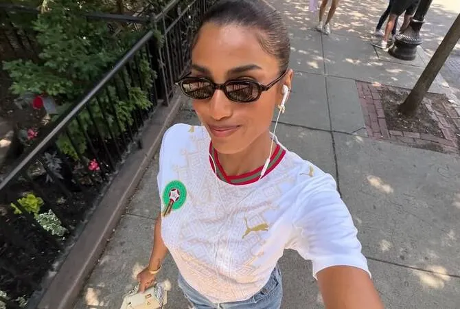 Imaan Hammam Cheers for Morocco's Victory in World Cup Match Against Scotland